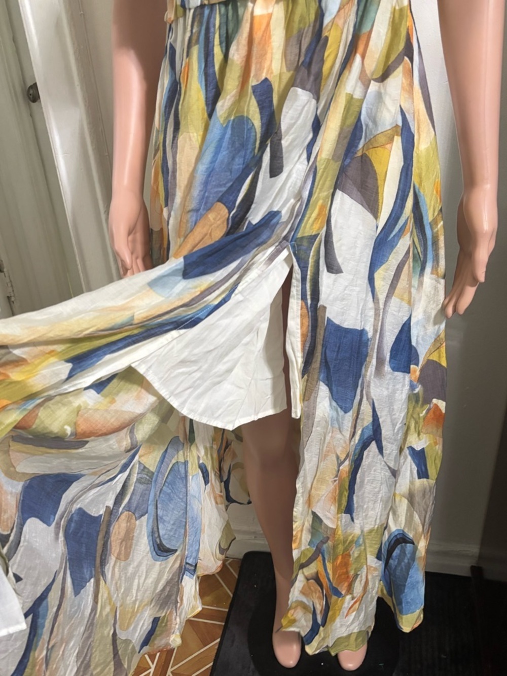 SAGE + PAIGE Women’s Multicolor Abstract Radiance Maxi Dress - Picture 9 of 13